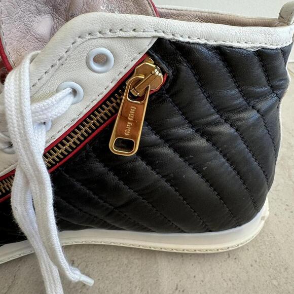 Miu Miu | Prada High-Top Sneakers Size 38.5 US 8 - Picture 9 of 14